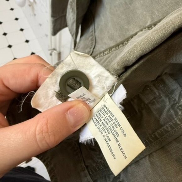 GAP Olive Green Utility Military Jacket Women’s Size 2 Canvas - Picture 5 of 6